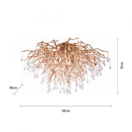Paul Neuhaus 8092-11 - Nadgradni luster ICICLE 14xG9/40W/230V pr. 100 cm mesing