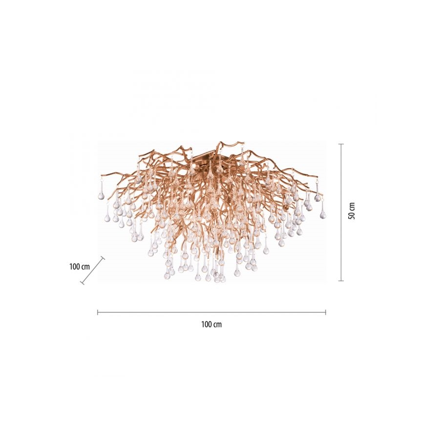 Paul Neuhaus 8092-11 - Nadgradni luster ICICLE 14xG9/40W/230V pr. 100 cm mesing