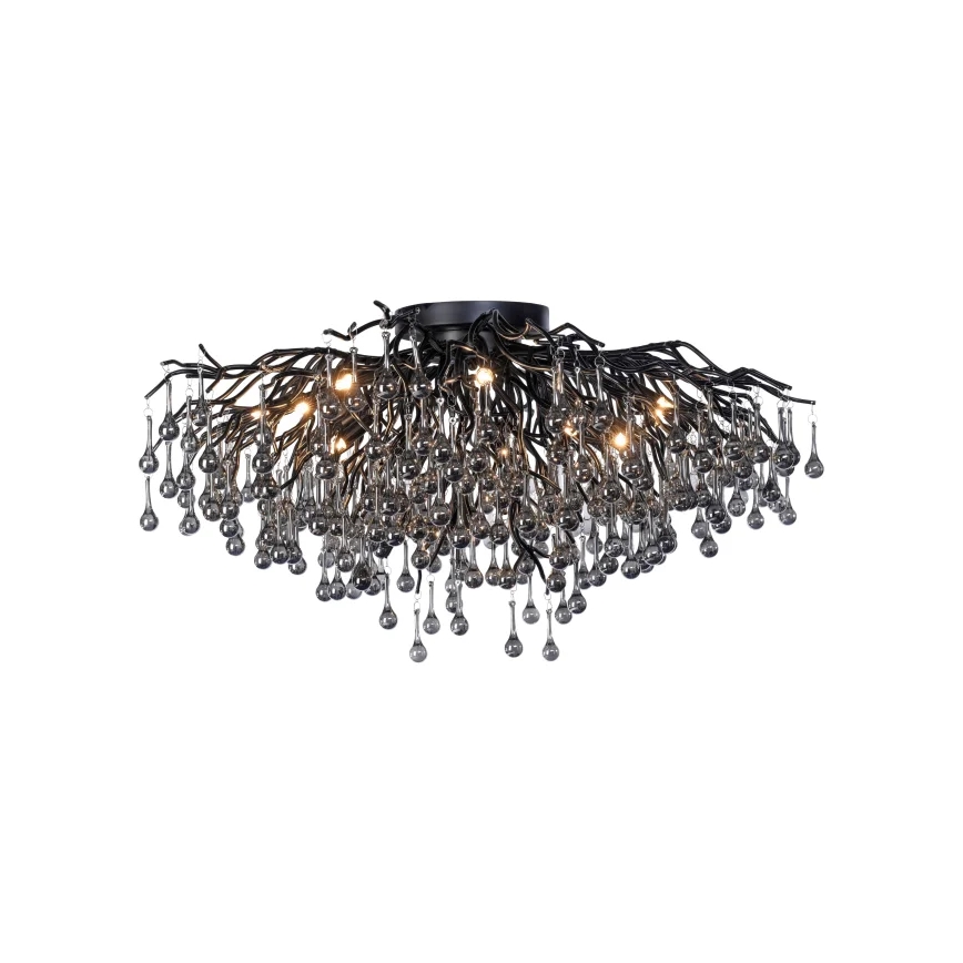 Paul Neuhaus 8092-18 - Plafonski luster ICICLE 14xG9/40W/230V Ø 100 cm crni