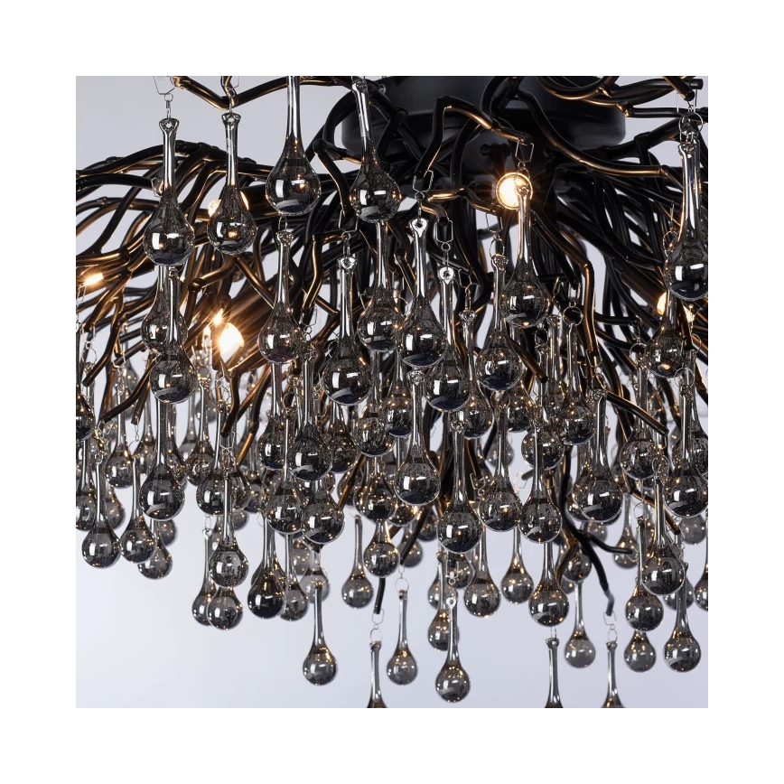 Paul Neuhaus 8092-18 - Plafonski luster ICICLE 14xG9/40W/230V Ø 100 cm crni