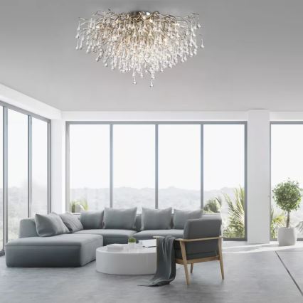 Paul Neuhaus 8092-55 - Stropni luster ICICLE za površinsku montažu 14xG9/40W/230V Ø 100 cm sjajni krom