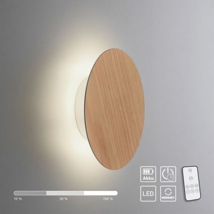 Paul Neuhaus 8152-79 - LED Prigušiva zidna svjetiljka PUNTUA LED/1W/3,7V 2200 mAh + daljinski upravljač
