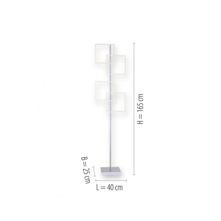 Paul Neuhaus 817-55 - LED Prigušiva podna lampa INIGO 4xLED/8W/230V + daljinski upravljač