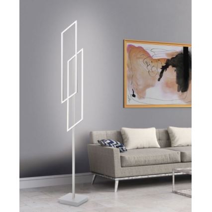 Paul Neuhaus 819-55 - LED Prigušiva podna lampa INIGO 2xLED/20W/230V + daljinski upravljač