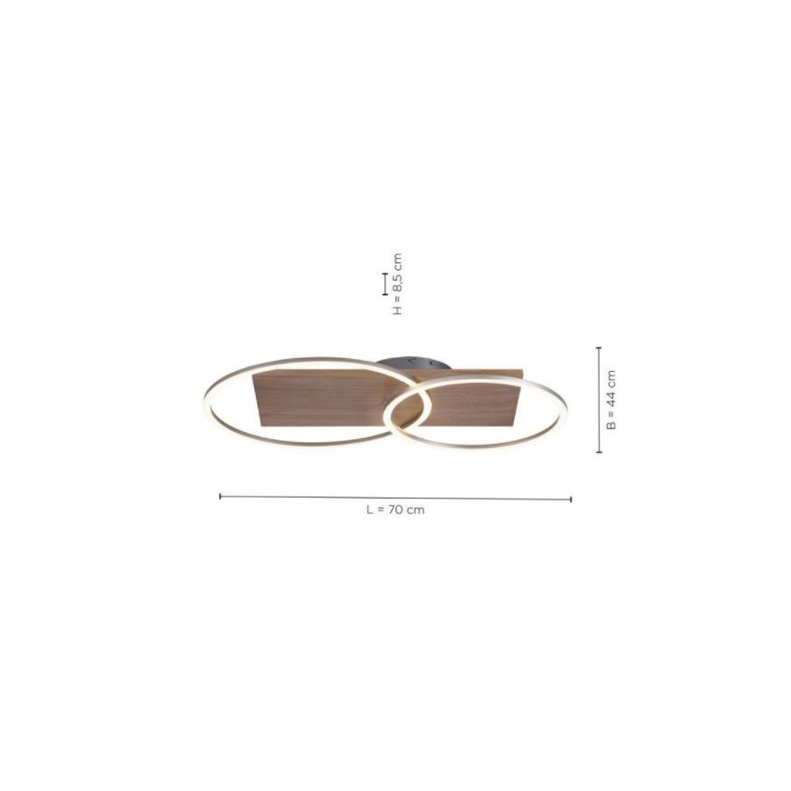 Paul Neuhaus 8329-79 - LED Prigušivi nadgradni luster PALMA LED/26W/230V 2700-5000K bor + daljinski upravljač