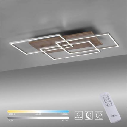 Paul Neuhaus 8330-79 - LED Prigušivi nadgradni luster PALMA 3xLED/12W/230V bor + daljinski upravljač