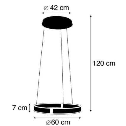 Paul Neuhaus 8361-55 - LED Prigušivi luster na sajli sa senzorom ARINA LED/27W/230V