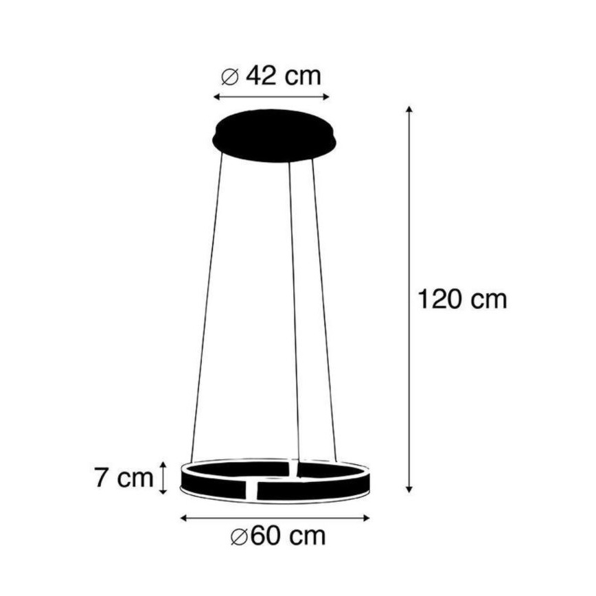 Paul Neuhaus 8361-55 - LED Prigušivi luster na sajli sa senzorom ARINA LED/27W/230V