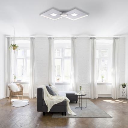 Paul Neuhaus 8378-55 - LED Prigušiva stropna svjetiljka AMARA LED/45W/230V sjajni krom + daljinski upravljač