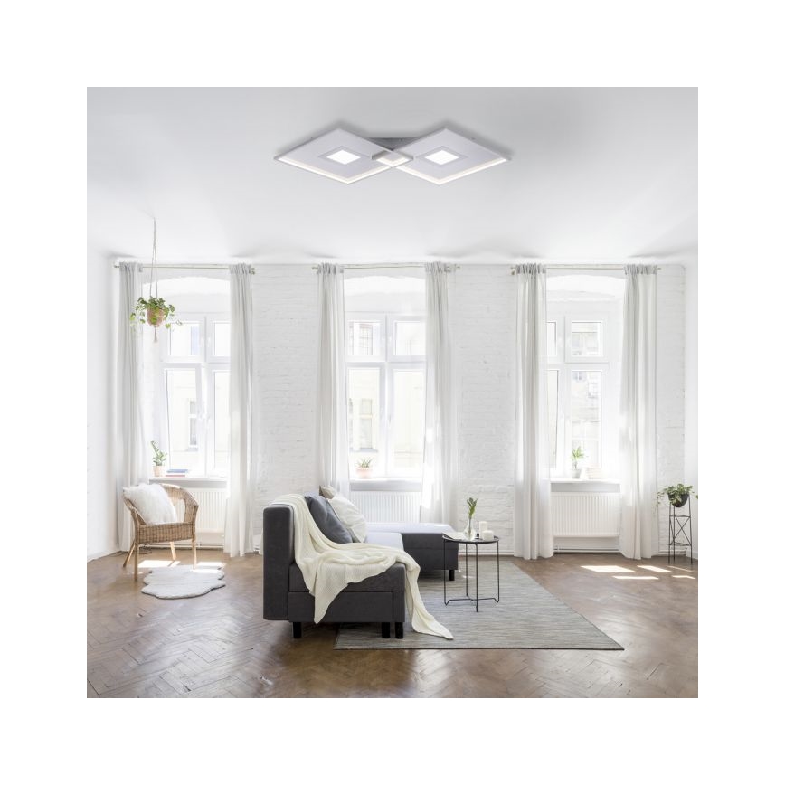 Paul Neuhaus 8378-55 - LED Prigušiva stropna svjetiljka AMARA LED/45W/230V sjajni krom + daljinski upravljač