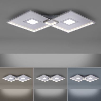 Paul Neuhaus 8378-55 - LED Prigušiva stropna svjetiljka AMARA LED/45W/230V sjajni krom + daljinski upravljač