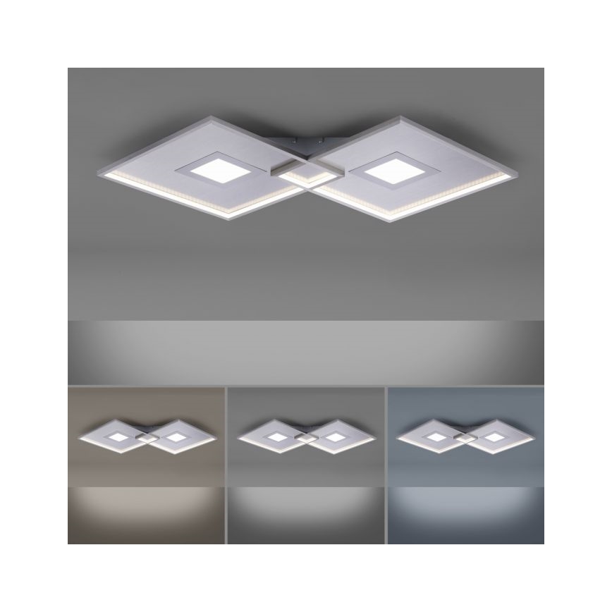 Paul Neuhaus 8378-55 - LED Prigušiva stropna svjetiljka AMARA LED/45W/230V sjajni krom + daljinski upravljač