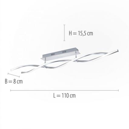 Paul Neuhaus 9143-55 - LED Prigušivi ugradbeni luster POLINA 2xLED/10,2W/230V