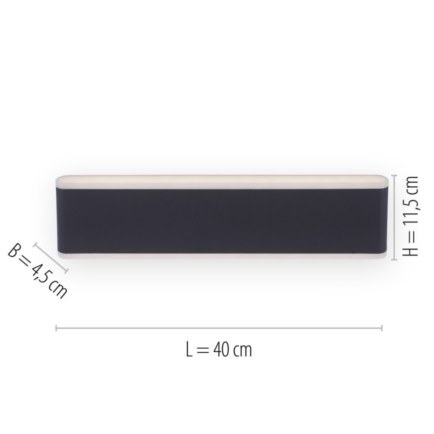 Paul Neuhaus 9484-13 - LED Prigušiva vanjska zidna svjetiljka ELSA 2xLED/9W/230V IP65