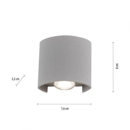 Paul Neuhaus 9486-21 - LED Vanjska zidna svjetiljka CARLO 2xLED/1,7W/230V IP54