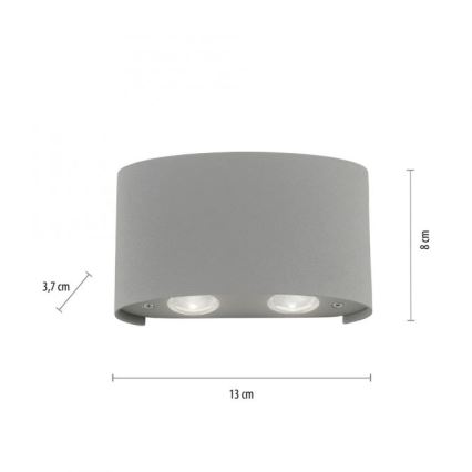 Paul Neuhaus 9487-21 - LED Vanjska zidna svjetiljka CARLO 4xLED/0,8W/230V IP54