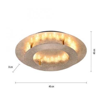 Paul Neuhaus 9620-12 - LED Stropna svjetiljka NEVIS LED/18W/230V zlatna