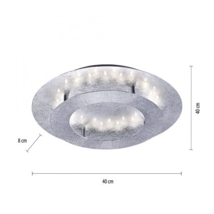 Paul Neuhaus 9620-21 - LED Stropna svjetiljka NEVIS LED/18W/230V srebrna