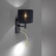 Paul Neuhaus 9646-18 - LED Zidna svjetiljka ROBIN 1xE27/40W/230V + LED/2,1W crna