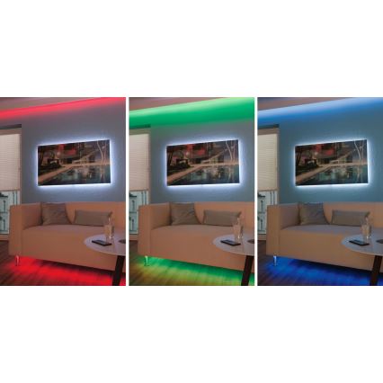Paulmann 3989 - LED RGBW/19W LED traka s mogućnošću prigušivanja TIP 10 m 230V + daljinski upravljač