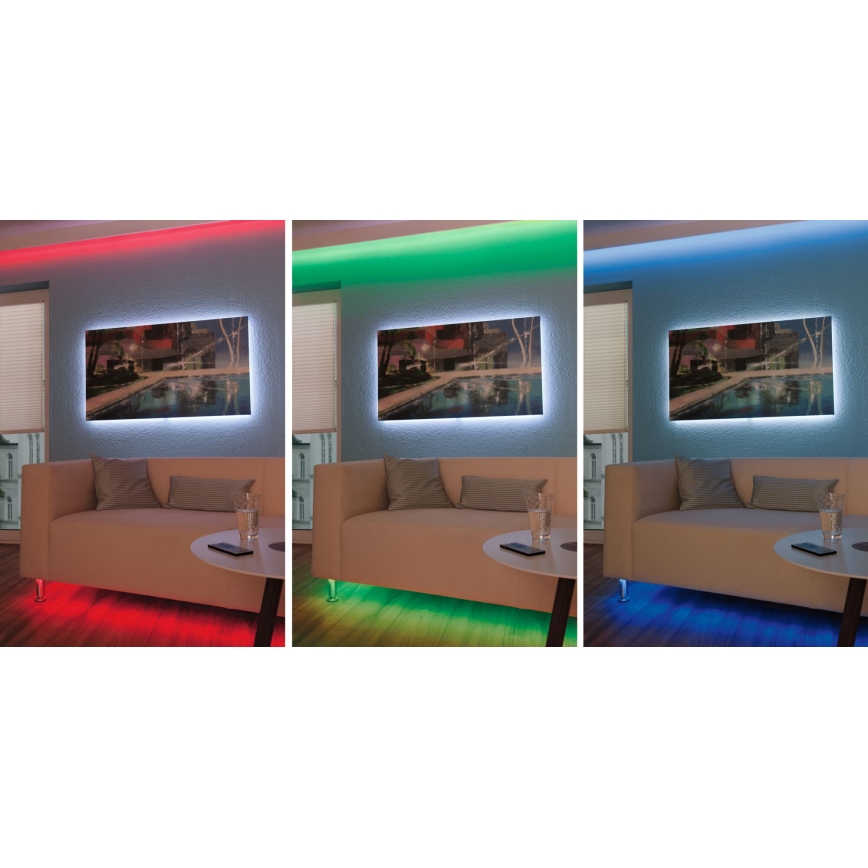 Paulmann 3989 - LED RGBW/19W LED traka s mogućnošću prigušivanja TIP 10 m 230V + daljinski upravljač