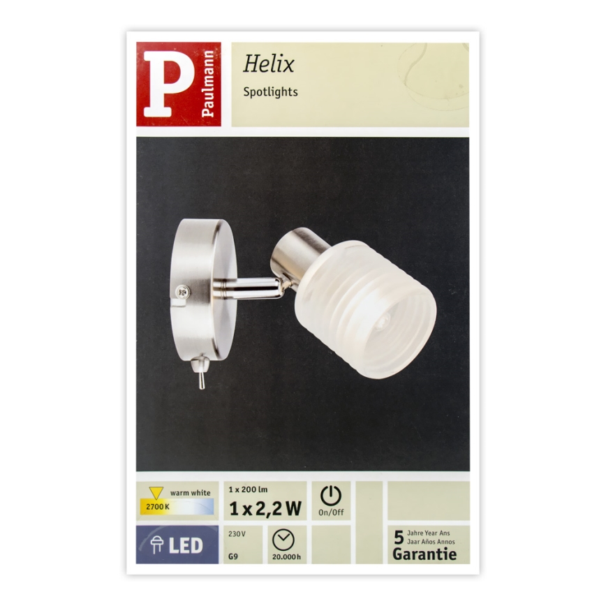 Paulmann 60198 - LED-G9/2,2W Zidna reflektorska HELIX 230V