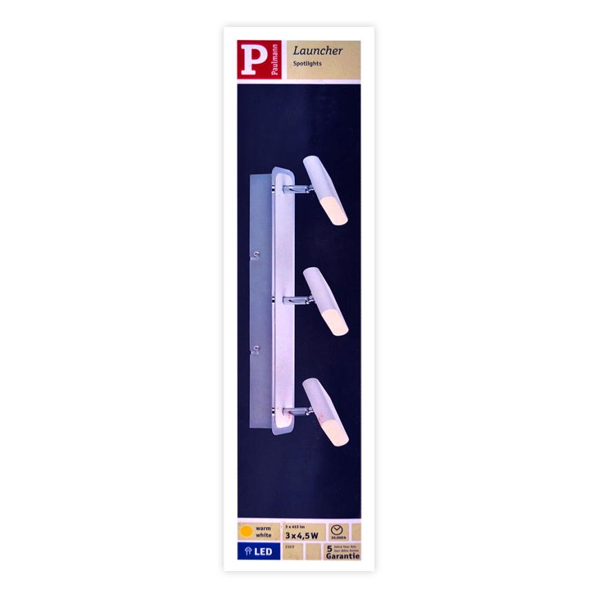 Paulmann 66636 - 3xLED/4,5W Reflektorska svjetiljka LAUNCHER 230V