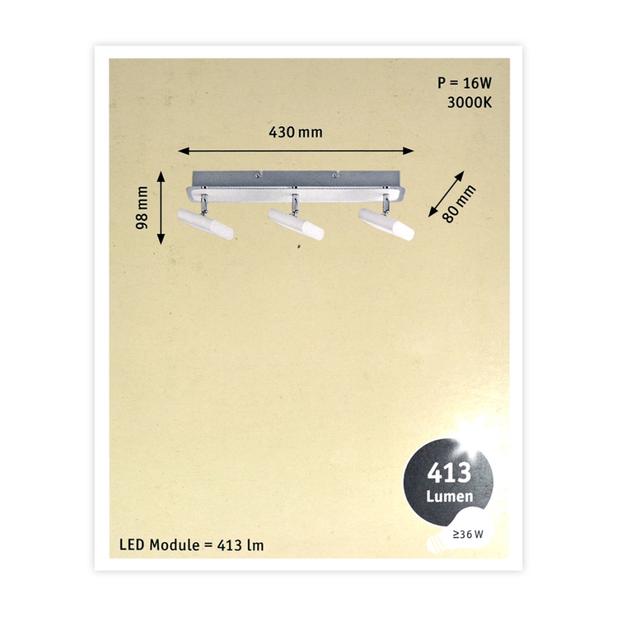 Paulmann 66636 - 3xLED/4,5W Reflektorska svjetiljka LAUNCHER 230V