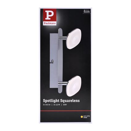 Paulmann 66651 - LED Reflektorska svjetiljka SQUARELENSE 2xLED/3,2W/230V