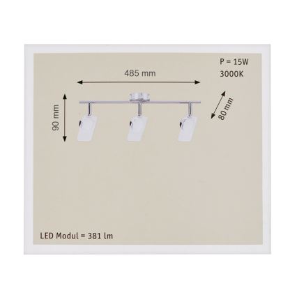 Paulmann 66668 - 3xLED/5W Reflektorska svjetiljka WINDOW 230V