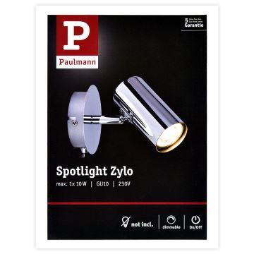 Paulmann 66693 - Zidna reflektorska svjetiljka ZYLO 1xGU10/10W/230V