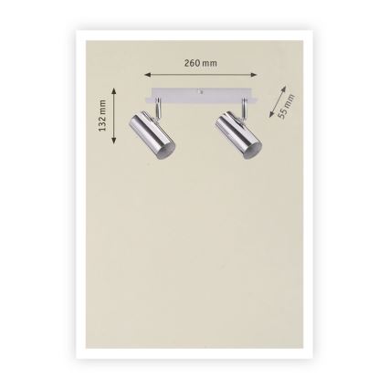 Paulmann 66694 - Reflektorska svjetiljka ZYLO 2xGU10/10W/230V