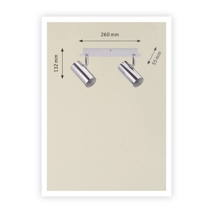 Paulmann 66694 - Reflektorska svjetiljka ZYLO 2xGU10/10W/230V
