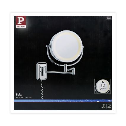 Paulmann 70349 - 1xE14/20W W IP44 Zidno kozmetičko ogledalo 230V