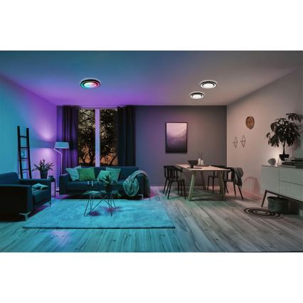 Paulmann 70544 - LED RGBW/22W Prigušiva stropna svjetiljka RAINBOW 230V 3000-6500K + daljinski upravljač