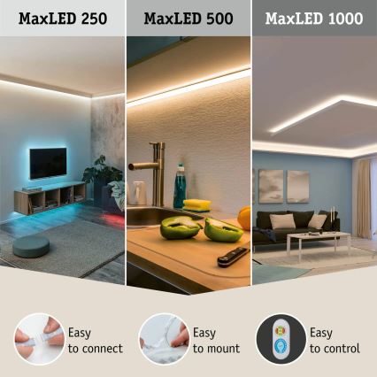 Paulmann 70627 - LED RGB/18W IP44 Prigušiva traka za kupaonicu MAXLED 1,5 m 230V + daljinski upravljač