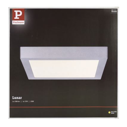 Paulmann 70650 - LED/17W Stropna svjetiljka LUNAR 230V 30x30 cm mat krom