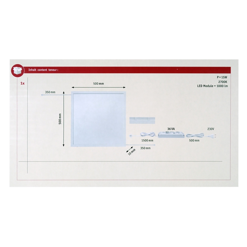 Paulmann 70813 - LED/11,5W Panel za prigušivanje LUMIX 230/24V