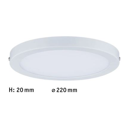 Paulmann 70868 - LED/18,5W Prigušivi panel ATRIA 230V 2700K pr. 22 cm bijela