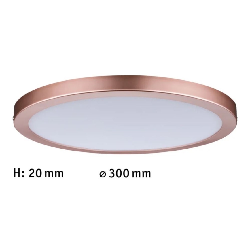 Paulmann 70872 - LED/22W Prigušivi panel ATRIA 230V 2700K pr. 30 cm rose gold