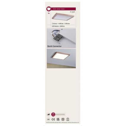 Paulmann 70873 - LED/24W Prigušivi panel ATRIA 230V 2700K 30x30 cm rose gold