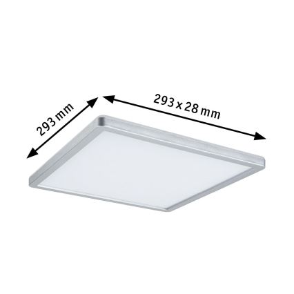 Paulmann 70994 - LED/16W Nadgradni panel ATRIA 230V 3000K 29,3x29,6 cm mat krom