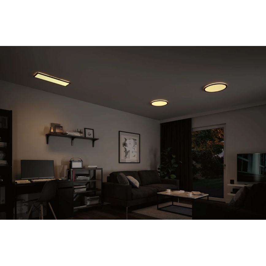 Paulmann 70999 - LED/22W Prigušivi panel ATRIA 230V 3000K pr. 42 cm crna