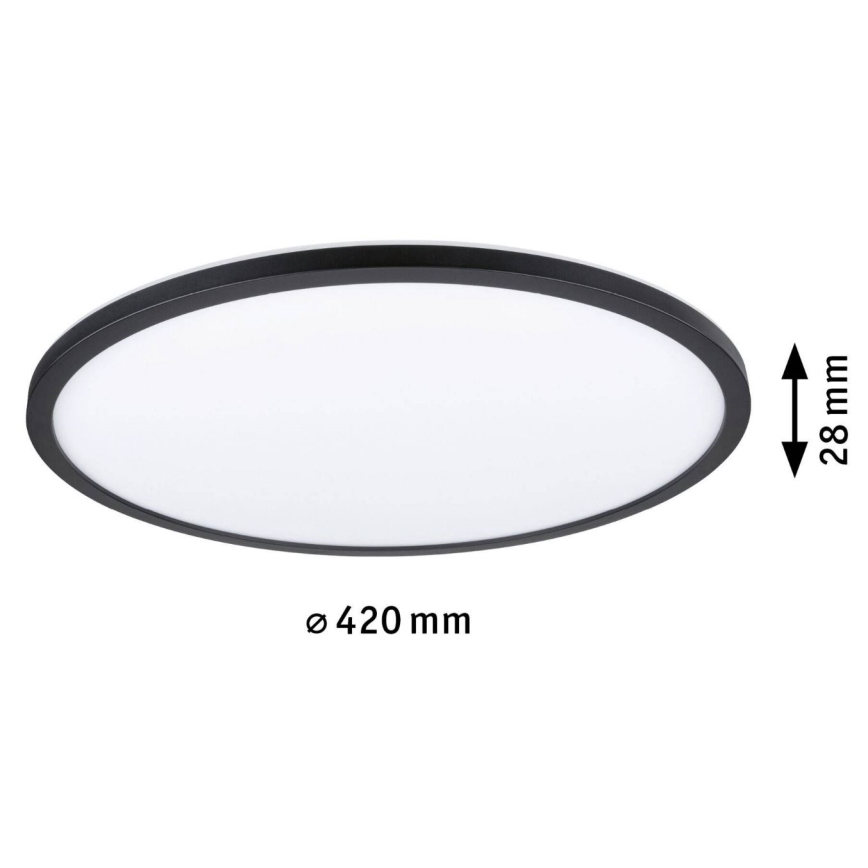 Paulmann 70999 - LED/22W Prigušivi panel ATRIA 230V 3000K pr. 42 cm crna