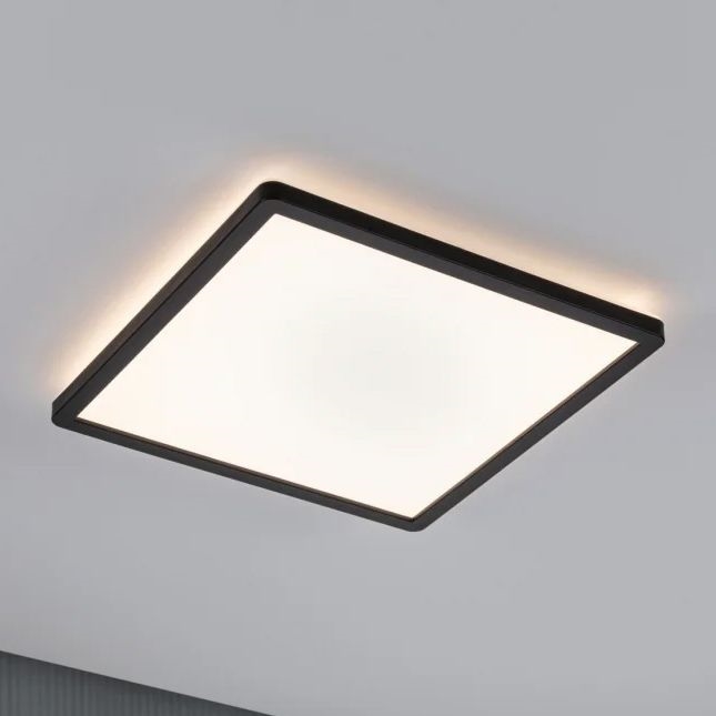 Paulmann 71001 - LED/16W Nadgradni panel ATRIA 230V 3000K 29,3x29,3 cm crna