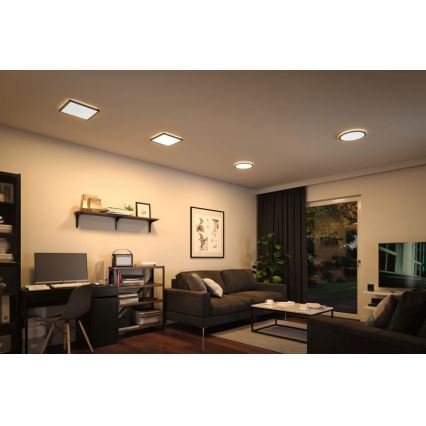 Paulmann 71001 - LED/16W Nadgradni panel ATRIA 230V 3000K 29,3x29,3 cm crna