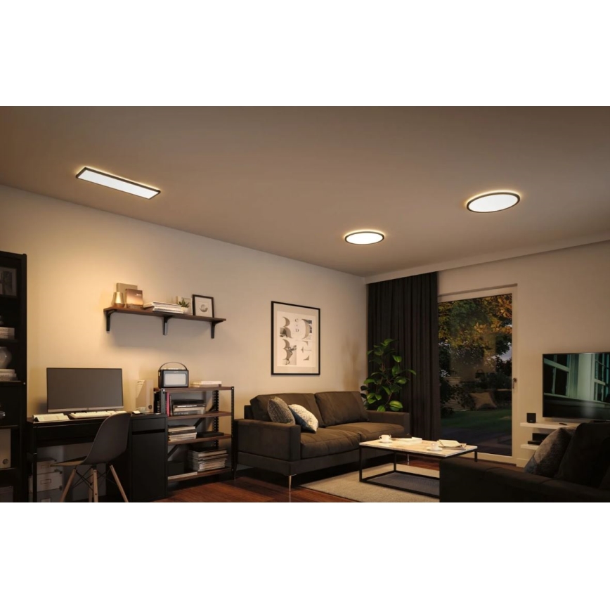 Paulmann 71002 - LED/22W Prigušivi panel ATRIA 230V 3000K 42x42 cm crna