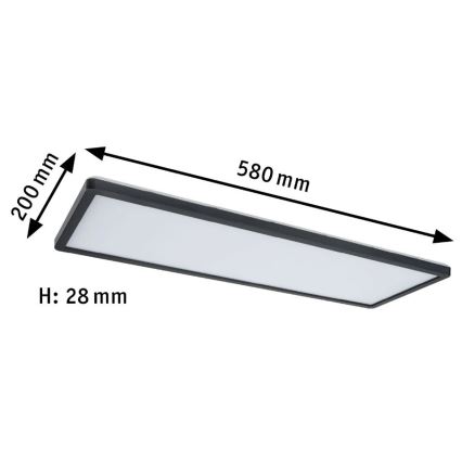 Paulmann 71003 - LED/22W Prigušivi panel ATRIA 230V 3000K 20x58 cm crna