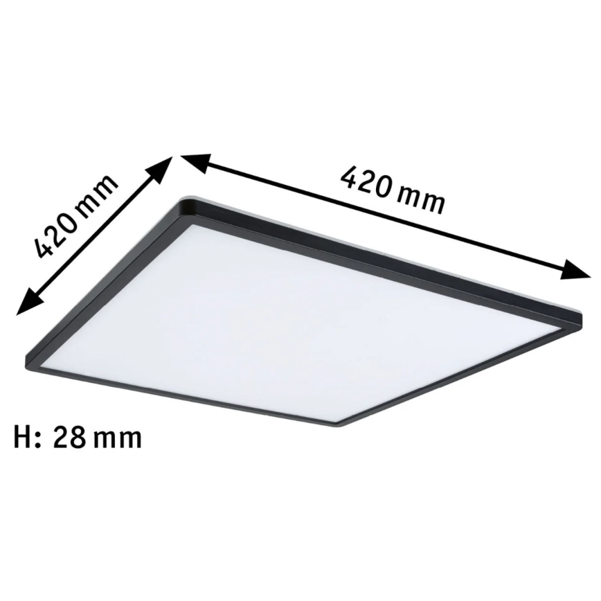 Paulmann 71016 - LED/22W Dimabilna ploča ATRIA 230V 4000K 42x42 cm crna
