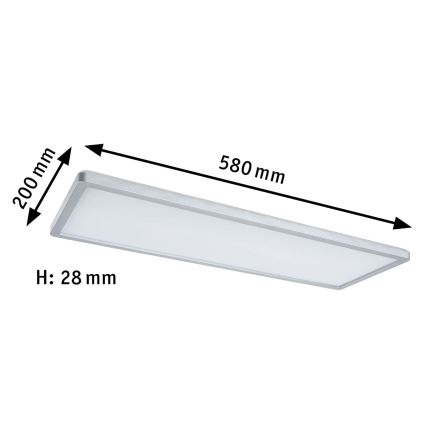 Paulmann 71020 - LED/20W RGBW Prigušivi panel ATRIA 230V 4000K 20x58 cm + daljinski upravljač